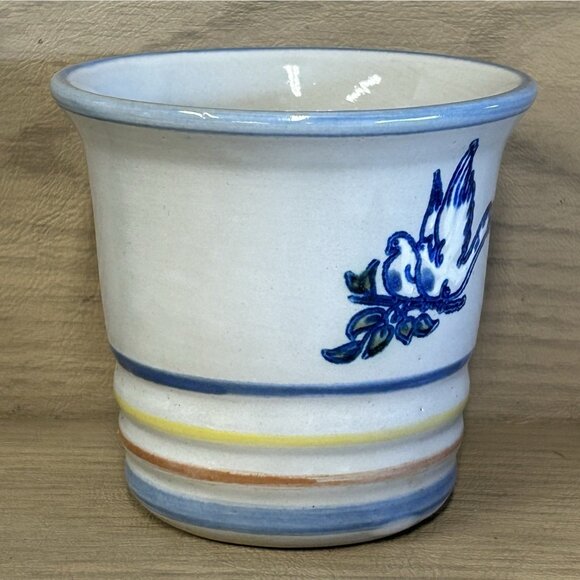 Louisville Stoneware Punch Cup 4 Calling Birds 12 Days of Christmas Mug - Picture 4 of 6